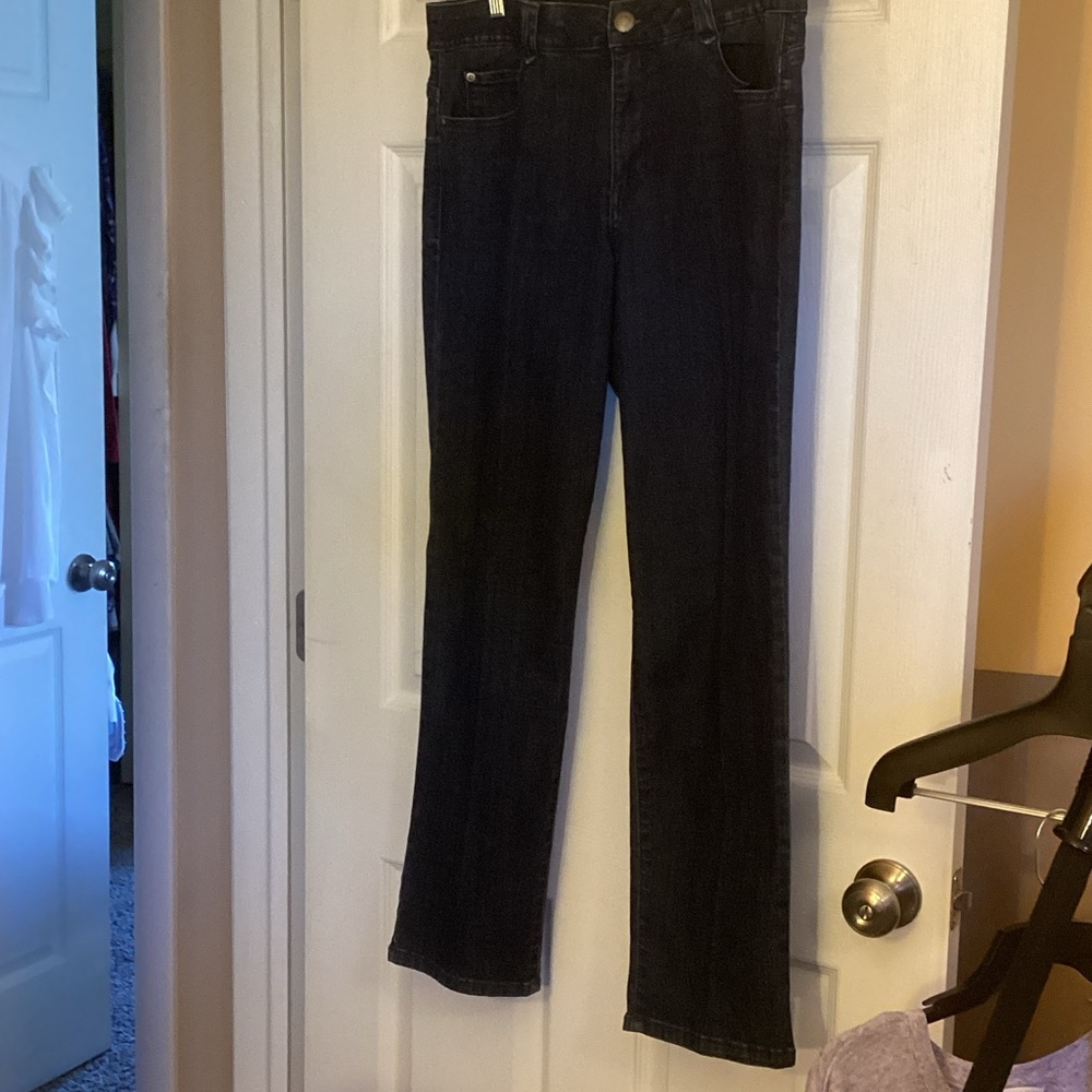 Ruby Rd. Women's Straight Leg Jeans in Black